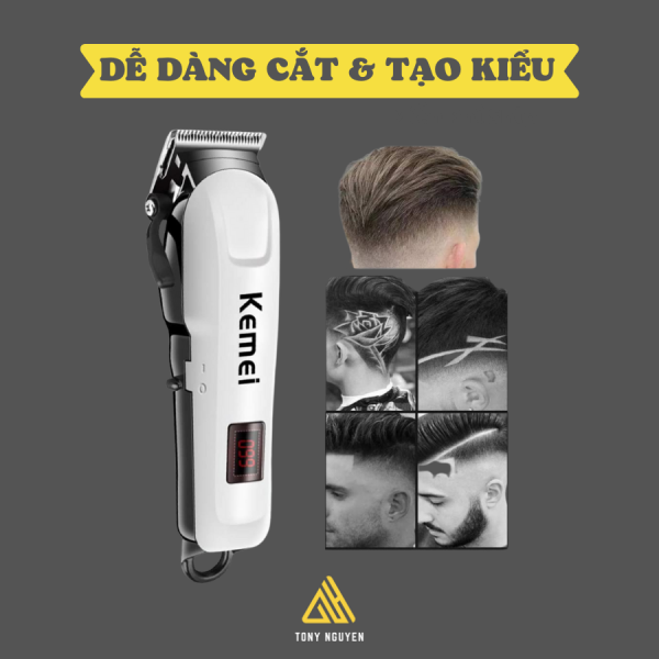 Tông Đơ Cắt Tóc KM809A – Dòng Tông Đơ Chuyên Nghiệp Giá Rẻ, Có Hiển Thị Pin - Ảnh 5