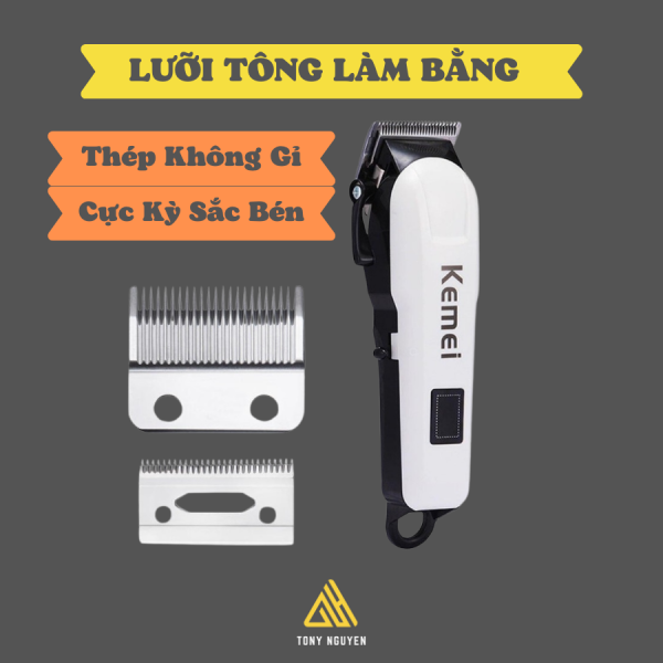 Tông Đơ Cắt Tóc KM809A – Dòng Tông Đơ Chuyên Nghiệp Giá Rẻ, Có Hiển Thị Pin - Ảnh 6